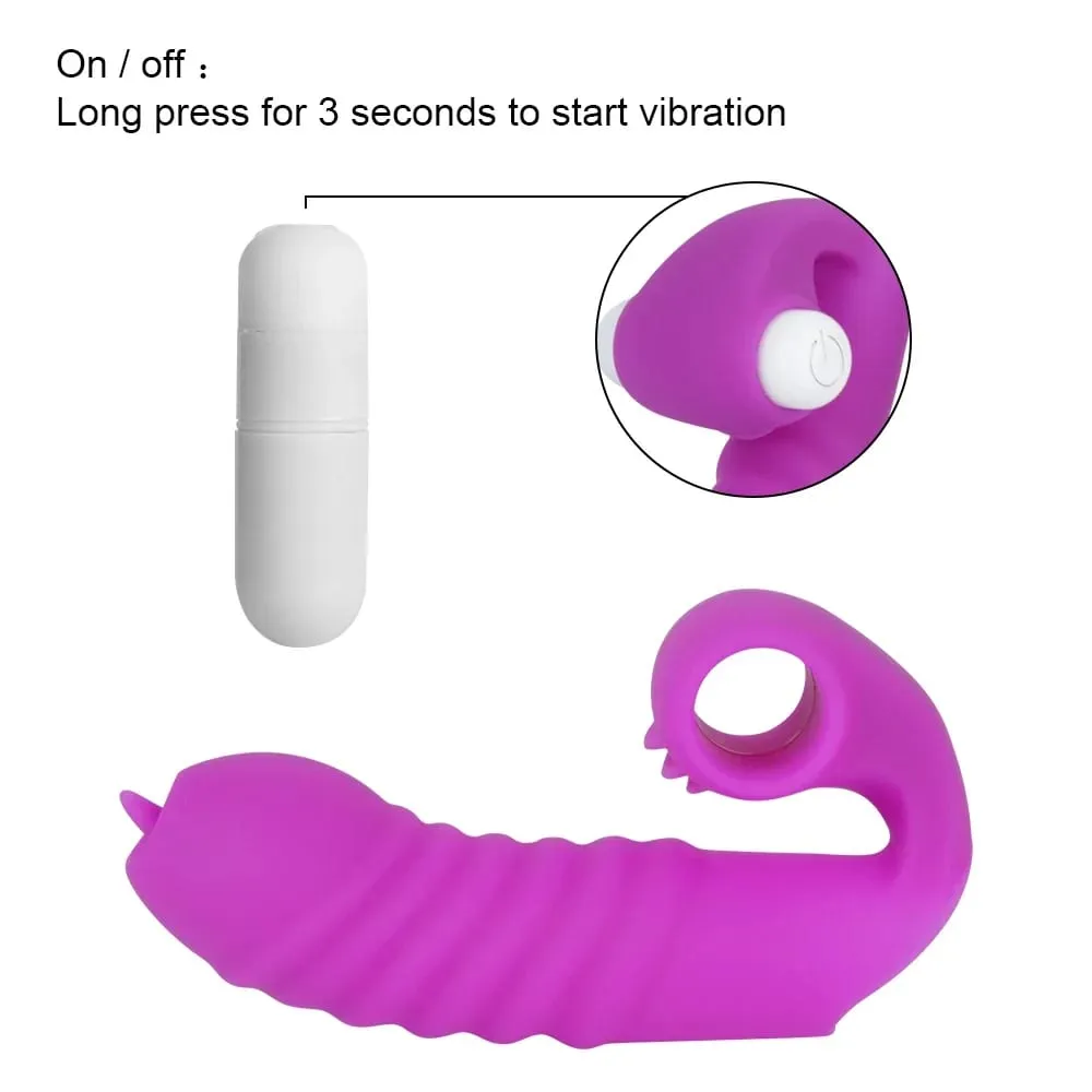 Finger Sleeve Vibrator Female Masturbator Clitoris Stimulate Tongue Licking Vagina Massager Erotic Sex Toys For Women Products — image 3