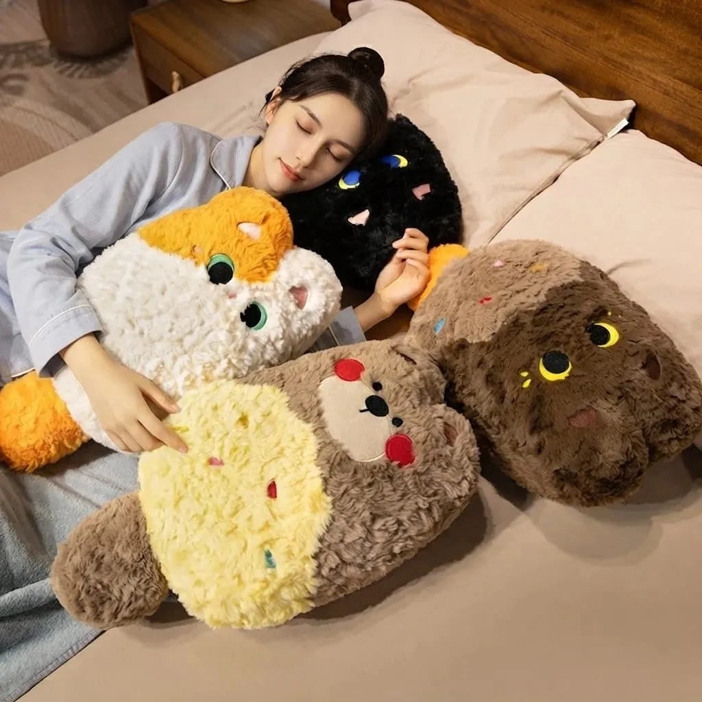 Kawaii Animal Plush Pillow Blanket 2 In 1 Soft Fluffy Animal Stuffed Doll Cushion Nap Pillow Blanket Home Sofa Bed Decor Gift — image 2