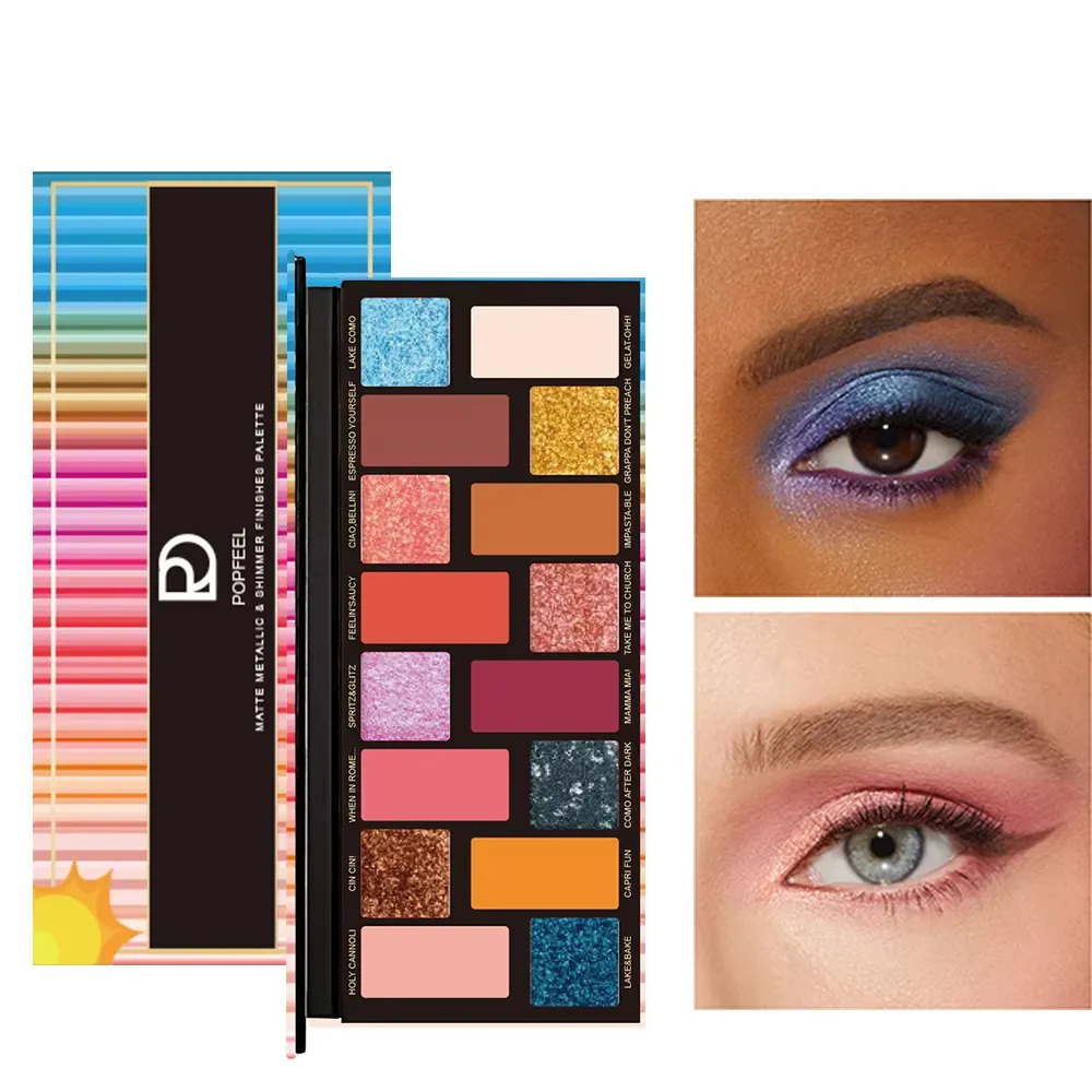 Essential Korean Style Eye Makeup 16 Color Eyeshadow Palette Matte Finish Waterproof Sweatproof Long Lasting and Smudge Proof — image 3