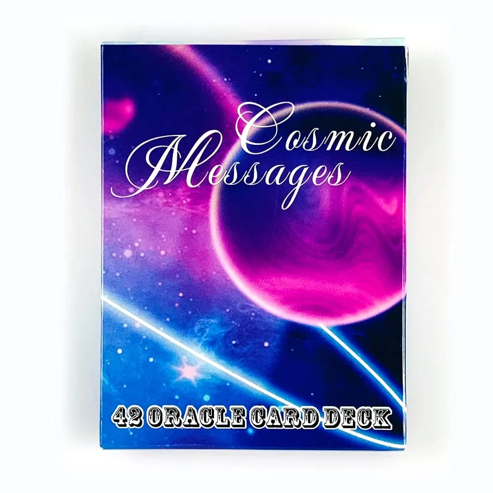 NEW Cosmic Messages Oracle Cards Deck A 42 Oracle Cards Twin Flame Love Message Prophecy Divination Cards Game Board Game