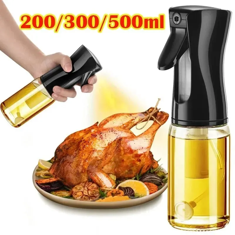 1Pc 200/300/500 ML Oil Spray Pot Kitchen Household Edible Olive Oil Spray Bottle Atomized Misty Oil Tank Air Fryer Spray Bottle — image 1