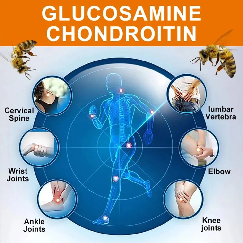 Glucosamine Chondroitin Bee Venom Turmeric & MSM - Bones Joint Antioxidant Digestive Support Non-GMO — image 3
