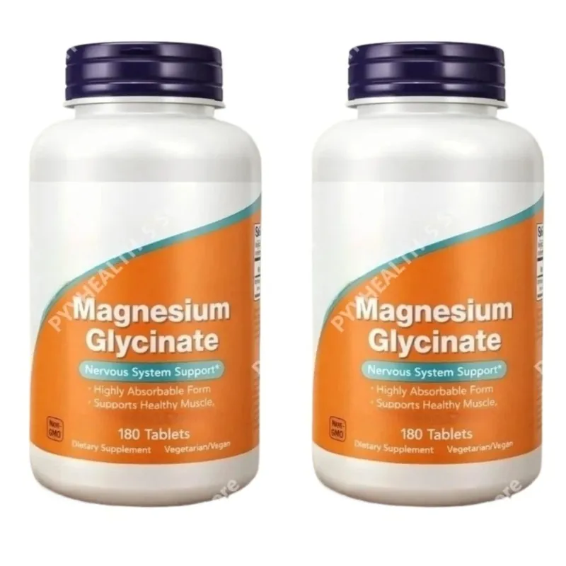 Magnesium Glycinate Tablets 200mg High Absorption Vegan Non-GMO Formula for Nervous System Muscle Relaxation Support 180 Count — image 8