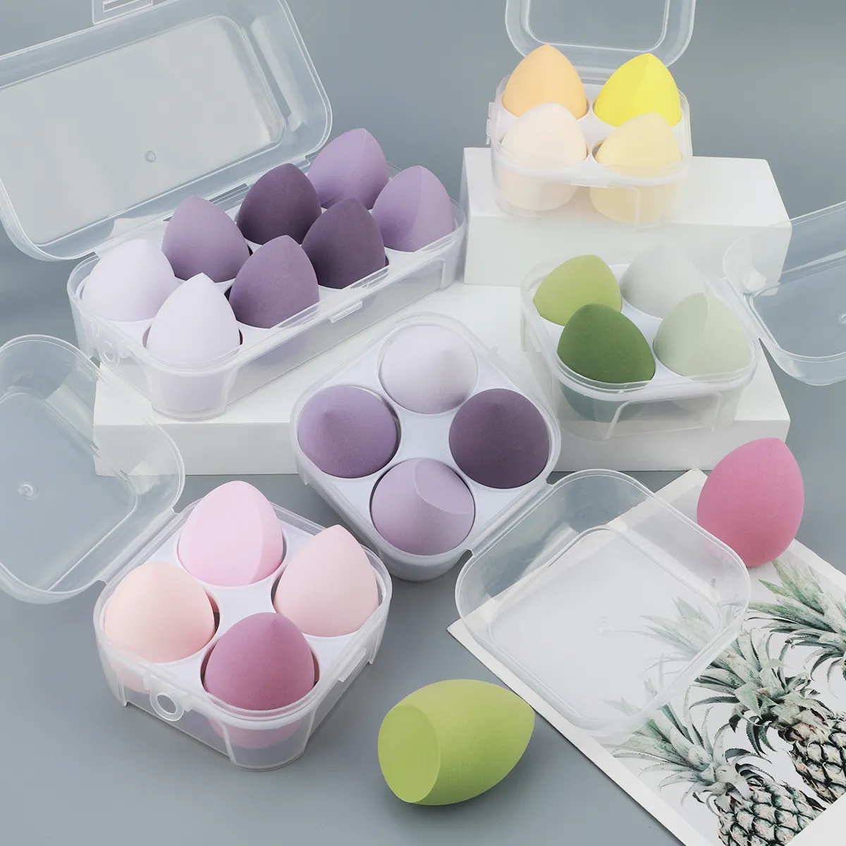 4/8pcs Cosmetic Puff Makeup Sponge Blender Beauty Egg Soft Foundation Sponges Powder Puff Women Make Up Accessories Beauty Tools — image 2