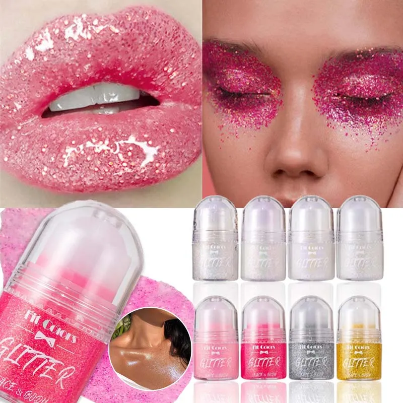 Sparkling Sequins Glitter Gel Face Body Eye Painting Shine Liquid White Silvery Pearl Gloss Eye Brighten Stage Makeup Decoration — image 3