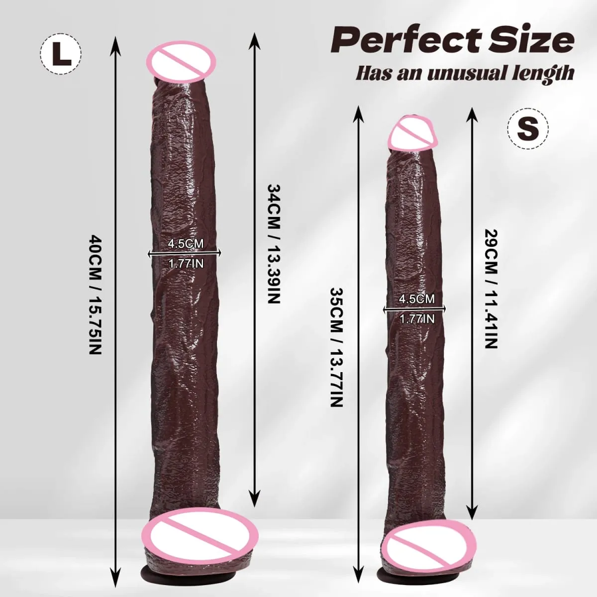 ealistic Long dildo Black Anal Plug with Suction Cup Long Penis Butt Plug Sex Toy for men Women Phallus Anal Dilator Stimulatio — image 2