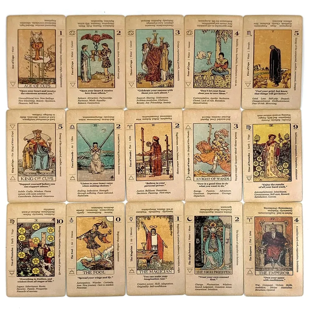 Hot-selling Tarot Cards A 78pcs Cards Fortune Telling Divination Board Game Keyword Antiqued Deck Holiday Games Christmas Gifts — image 4