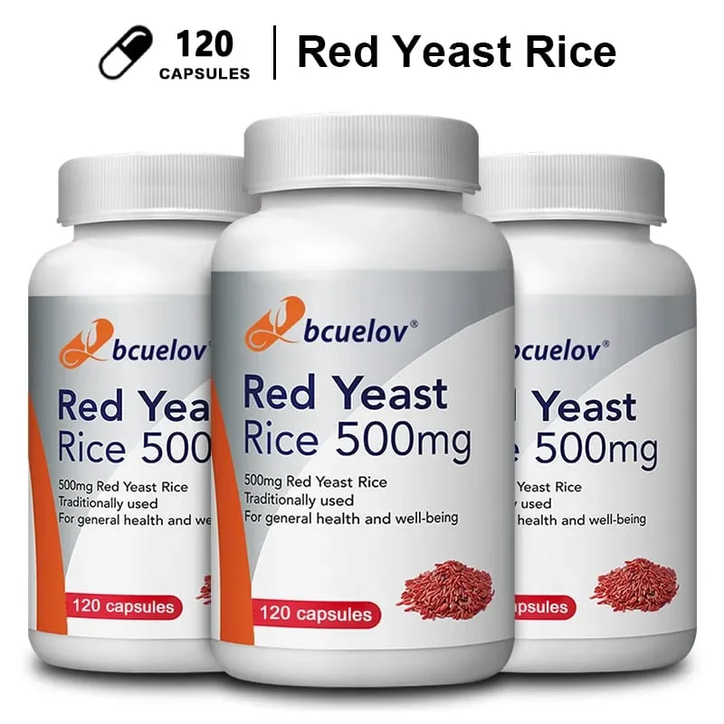 Red Yeast Rice Extract 500 Mg Vegetarian– Advanced Healthy Heart Formula for Cardiovascular Health Supplement