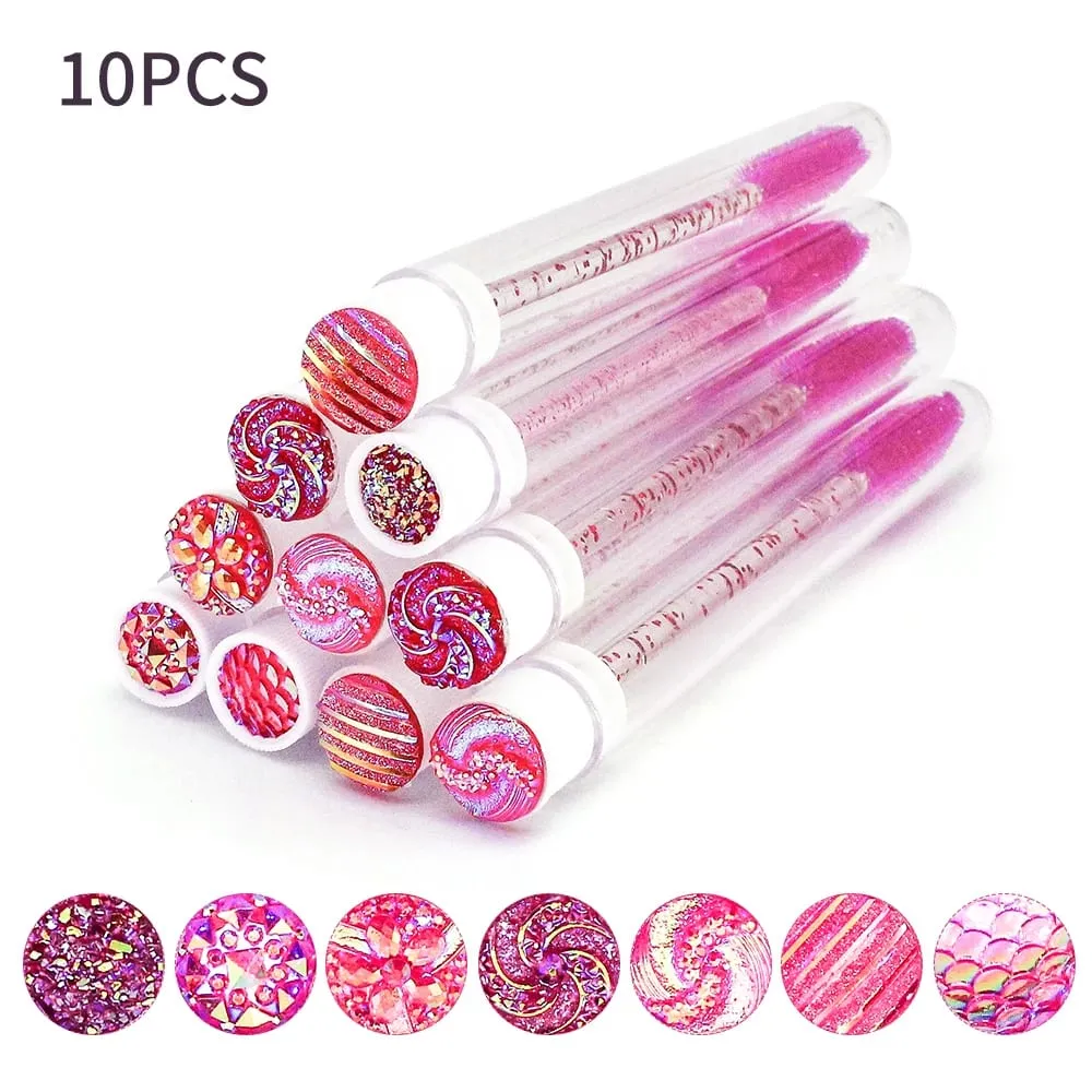10/50Pcs Disposable Eyelash Brush Reusable Eyelashes Brush Tube Mascara Wands Tubes Dust-proof Lash Spoolies Storage Makeup Tool — image 6