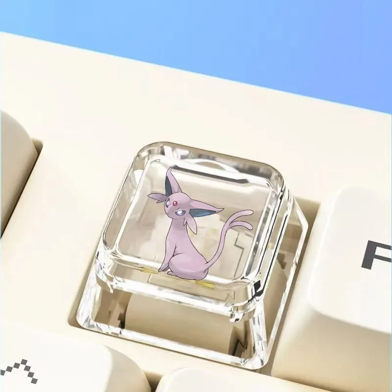 Cross mechanical keyboard personalized anime keycap single Charmeleon Blastoise Eevee transparent cartoon keycap — image 3