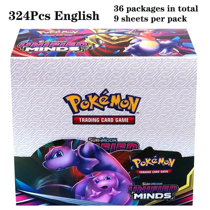 324Pcs Pokemon TCG: Sword & Shield Tempest Bonds Booster Box Trading Card Game Pokemon Card Kids Toys Board Game