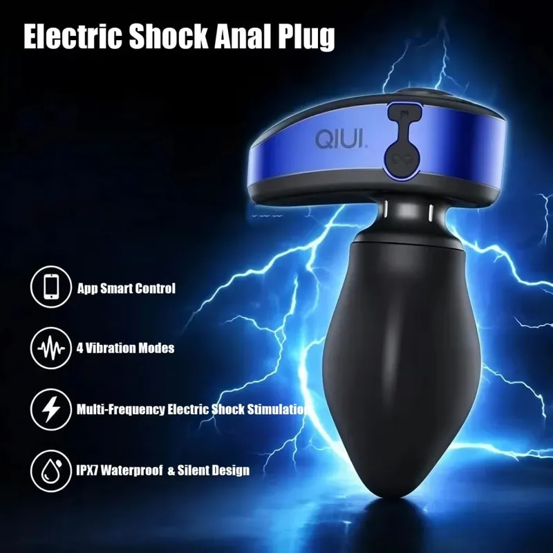 APP Remote Control Electric Shock Anal Plug Vibrating Butt Plug Expansion Adjustable Diameter Anal Plug Lock Adult Sex Toys — image 2