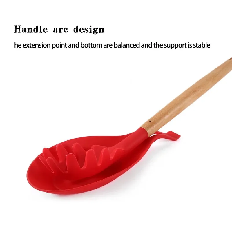 Silicone Spoon Rest Spatula Holder Heat Resistant Utensil Placemat Tray Kitchen Tools