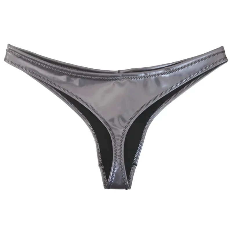 Sexy Men Plus Size Latex PVC Shiny Hot Short Convex U Pouch G-string Fashion Underwear Tights Lingeries PU Stage Briefs — image 5