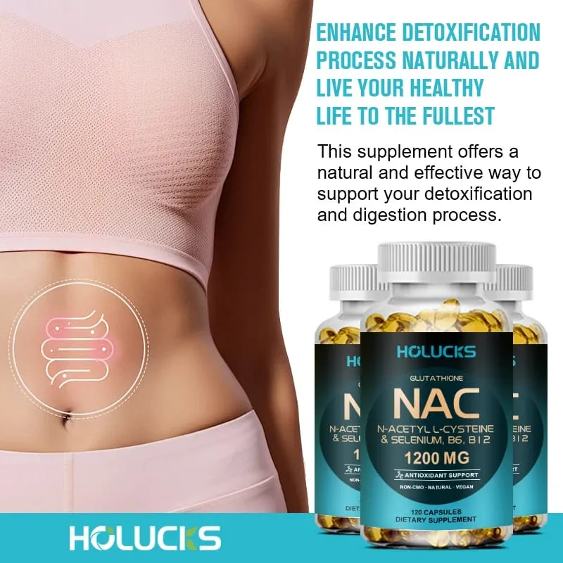 Κάψουλες NAC 1200mg - Υποστήριξη για την υγεία του δέρματος Κυτταρική ενέργεια Αντιοξειδωτική αποτοξίνωση Ενισχύει το ανοσοποιητικό Βελτίωση της πέψης — image 6