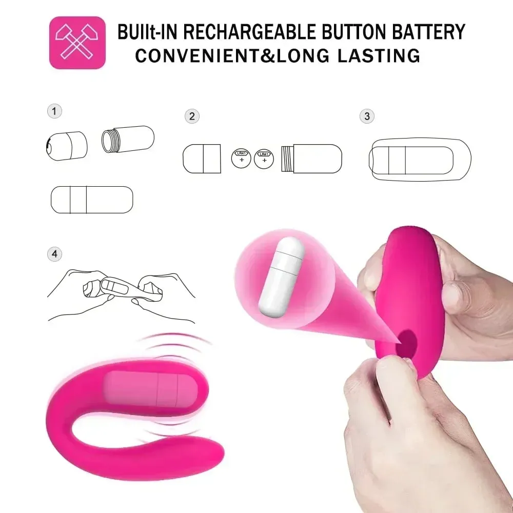 Mainan Seks Portabel Stimulator Klitoris Bentuk U Dapat Dipakai Penggetar Vagina Wanita Pemijat G-spot Penggetar Peluru Kecil Kuat Mainan Seks Portabel — image 4