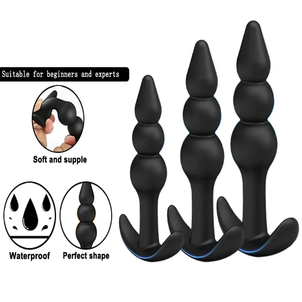 Silicone Dildo Anal Plugs Butt Plug Stopper Dilator Prostate Massager Vaginal Stimulator Adult Sex Toys for Men/Women Trainer — image 6