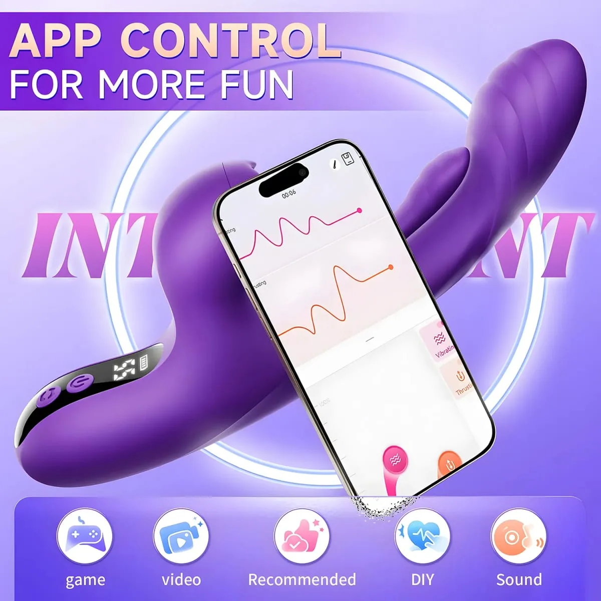3 IN 1 Tapping Flapping Vagina Rabbit App Control Vibrator for Women Wiggle Tongue G-Spot Masturbator Adult Sex Toys for Women