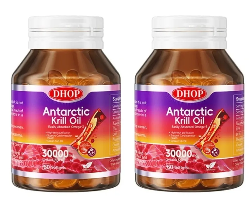 Antarctic Krill Oil Softgels 60 Capsules — 150mg EPA + 70mg DHA and Astaxanthin Support Antioxidant & Cardiovascular Health