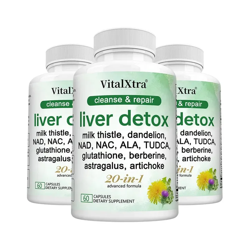 Liver Detox & Repair Capsules with Milk Thistle Dandelion & Turmeric Liver Cleanse Nourishing Antioxidant & Digestion Support — image 8