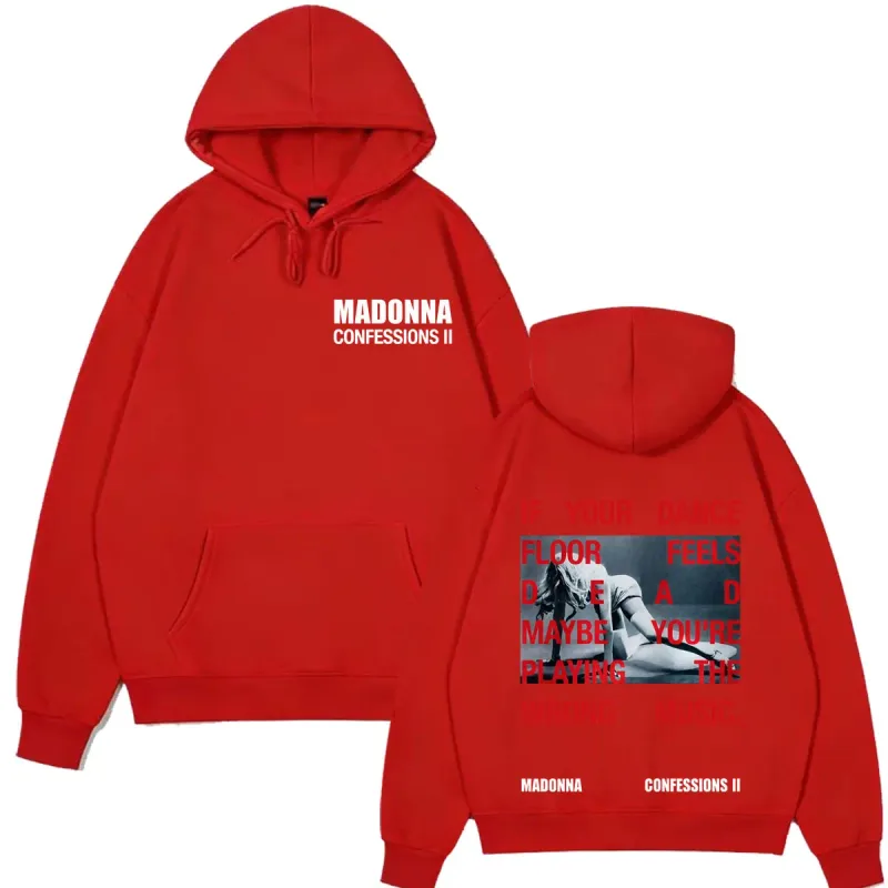 Madonna CONFESSIONS II Album Tour 2026 Print Hoodie Men Women Vintage Sweatshirts Loose Casual Oversized Long Sleeves Pullover — image 12