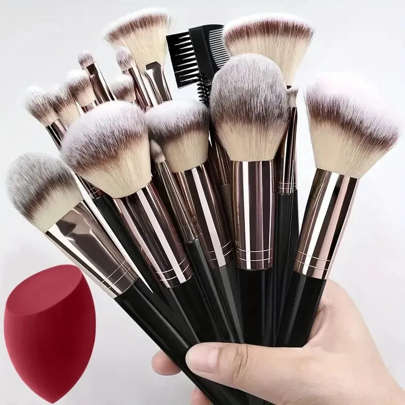 Professional 3-20PCS Makeup Brushes Set Soft Fluffy Foundation Eyeshadow Concealer Blending Kabuki Women Beauty Tool — image 1