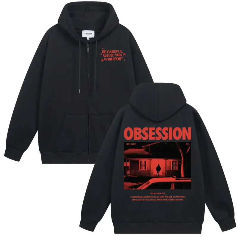 2026 Movie Obsession Sweatshirt Jacket Coats One Wish Willow Be Careful What You Wish for Eye Men's Fashion Retro Zip Up Hoodies — image 1