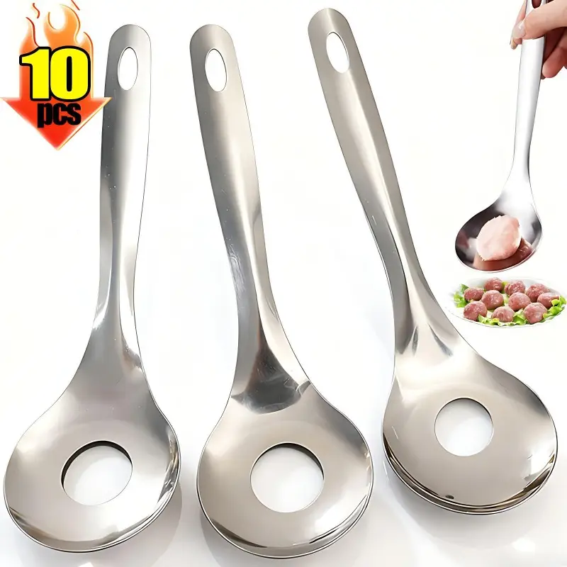 Cuillère à boulettes de viande, Croquettes créatives, moule en acier inoxydable, outils de presse à viande, accessoires de cuisine antiadhésifs, cuillère à boulettes de viande 10/1 pièces — image 6