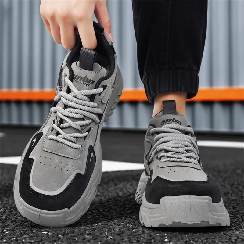 Chunky sneakers four season breathable lightwight outdoor casual walking shoes fashion soft sole sports running shoes board shoe — image 7