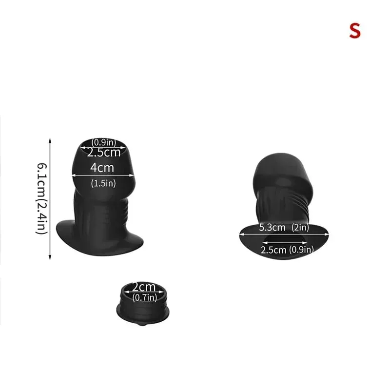Hollow Silicone Anal Bead Butt Plug Anus Dilator Tunnel Expansion Enema Prostate Massage Mga Sex Toys para sa Babae Mga Lalaki Masturbesyon