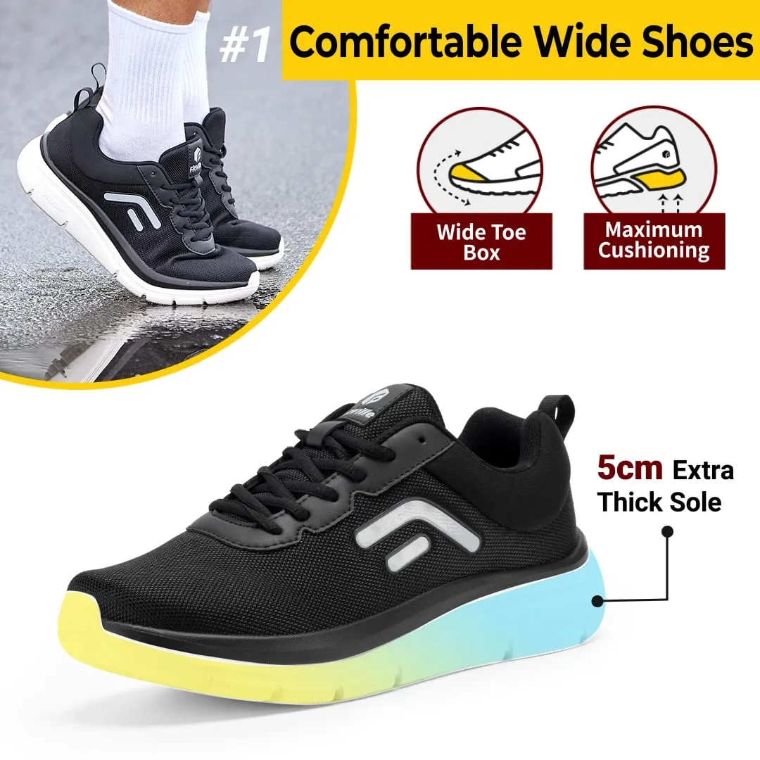 FitVille Wanderschuhe für Herren, breite Breite, dicke Sohle, leichte, atmungsaktive Sneakers, Schuhe zur Schmerzlinderung bei Plantarfasziitis — image 4