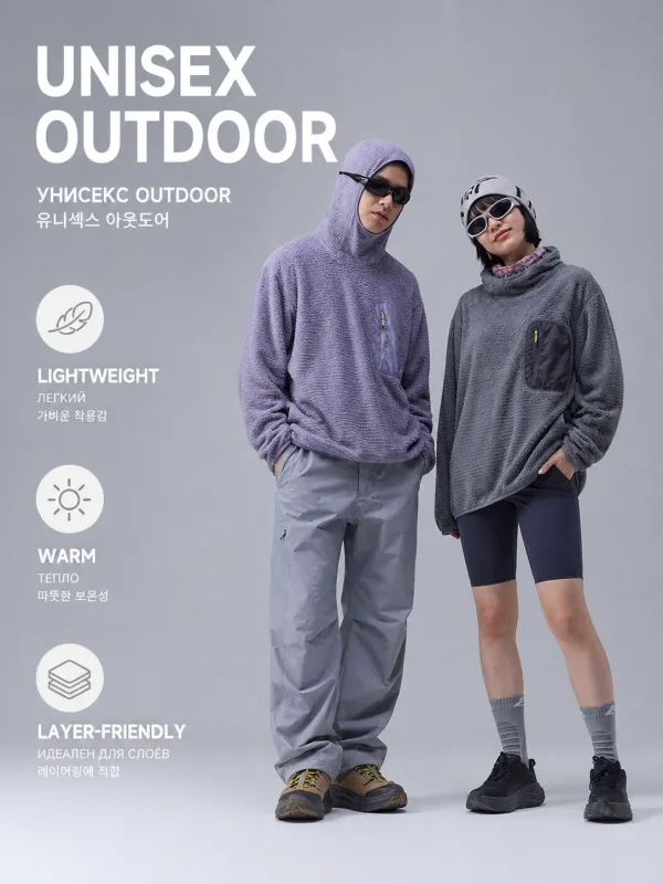 Unisex THERMOLITE® All Season Thermal Hoodie 190g Ultralight Breathable Fleece Mid Layer with Thumbholes & Zip Pocket — image 28