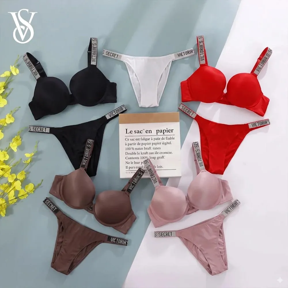 New Push Up Shapewear Adjustable Padded Gathered V Lace Lingerie Set Bra and Brief Women's Sexy Bra and Panty Set Comfortable — image 1