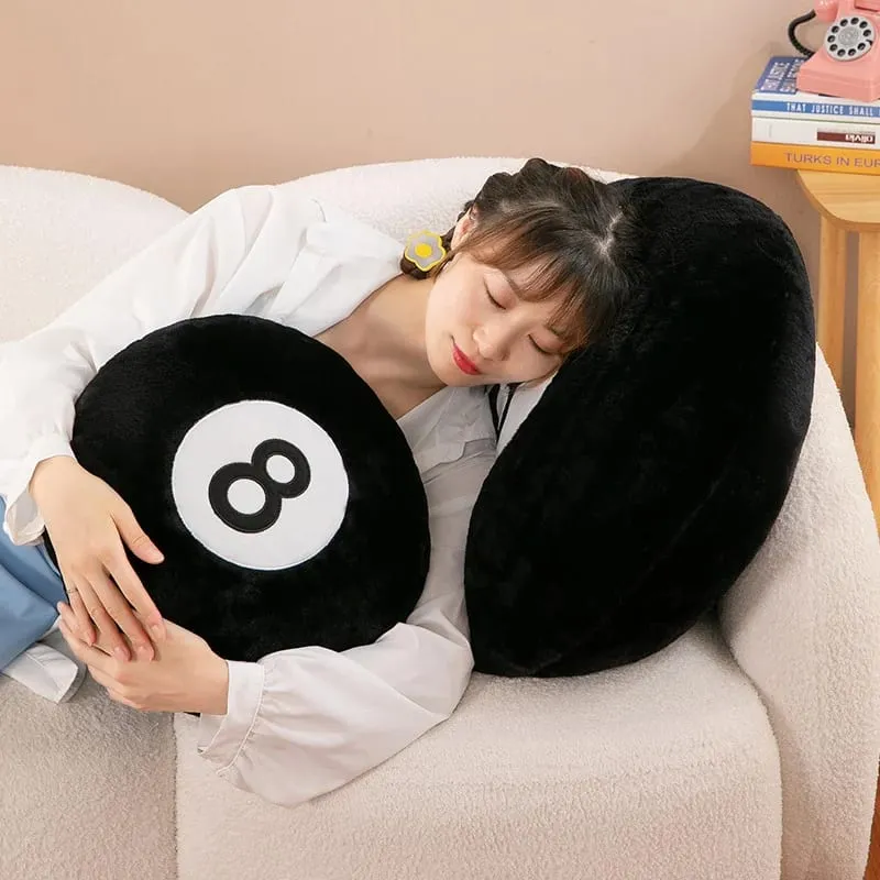 Nice Simulation Billiards 8 Ball Plush Pillow Stuffed Soft Eight Pool Players Home Decor Indoor Sport Creative Gift