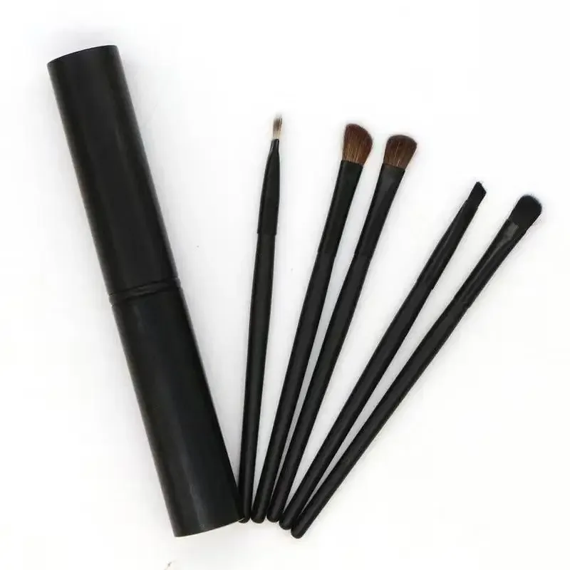 5pcs eyeliner Brush With Storage Tube Eye Makeup Brushes Set Soft Eyeshadow Brush Smudging Brush