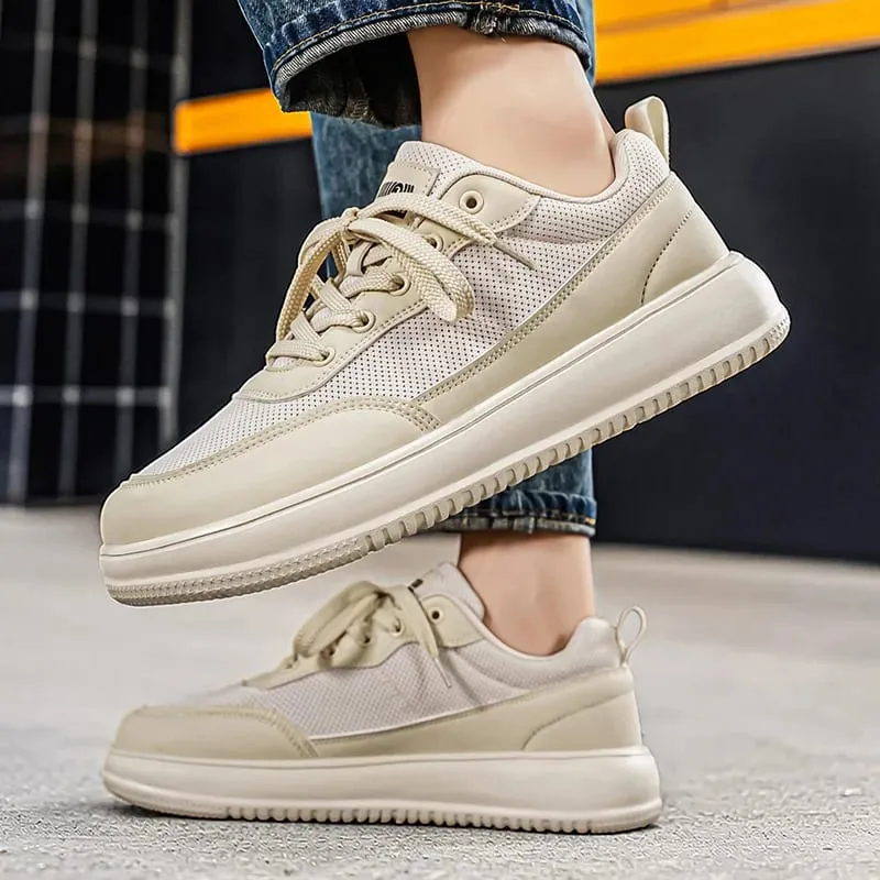 New Wide Toe Men Shoes Casual Versatile Soft Sole Wide Last Shoes Walking Sneakers Breathable Mesh Comfortable Barefoot Shoes — image 4
