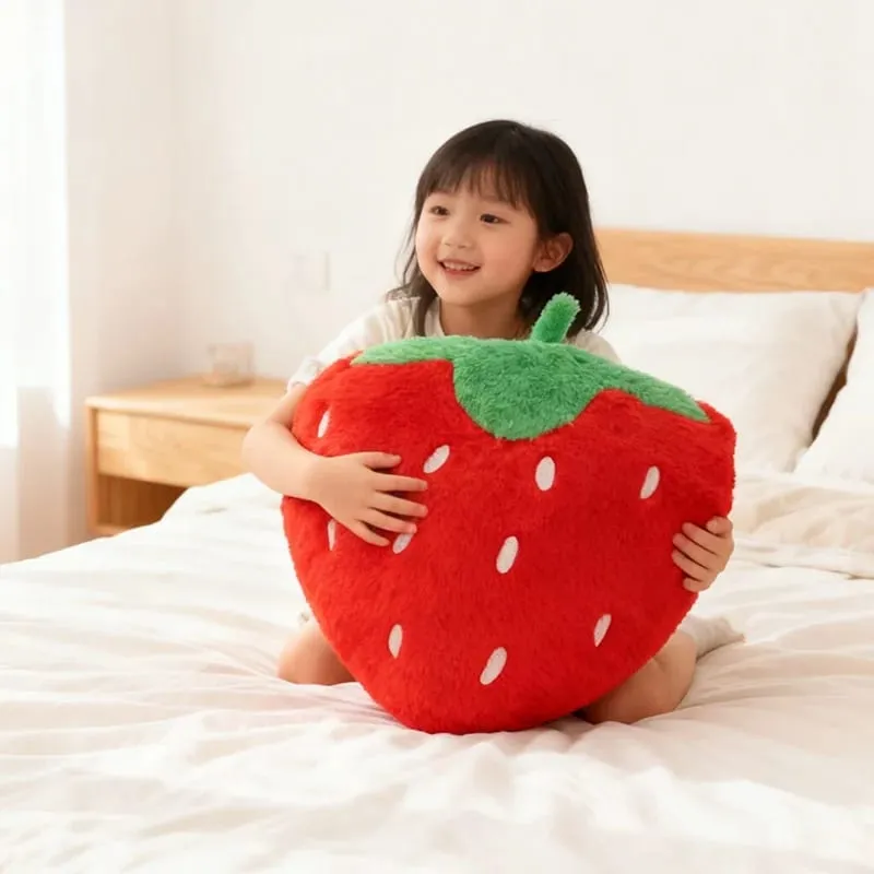 Strawberry Pillow Soft Stuffed Plush Toys Sweety Strawberry Sofa Hugging Pillow For Home Cushion Fruit Theme Birthday Gifts — image 5