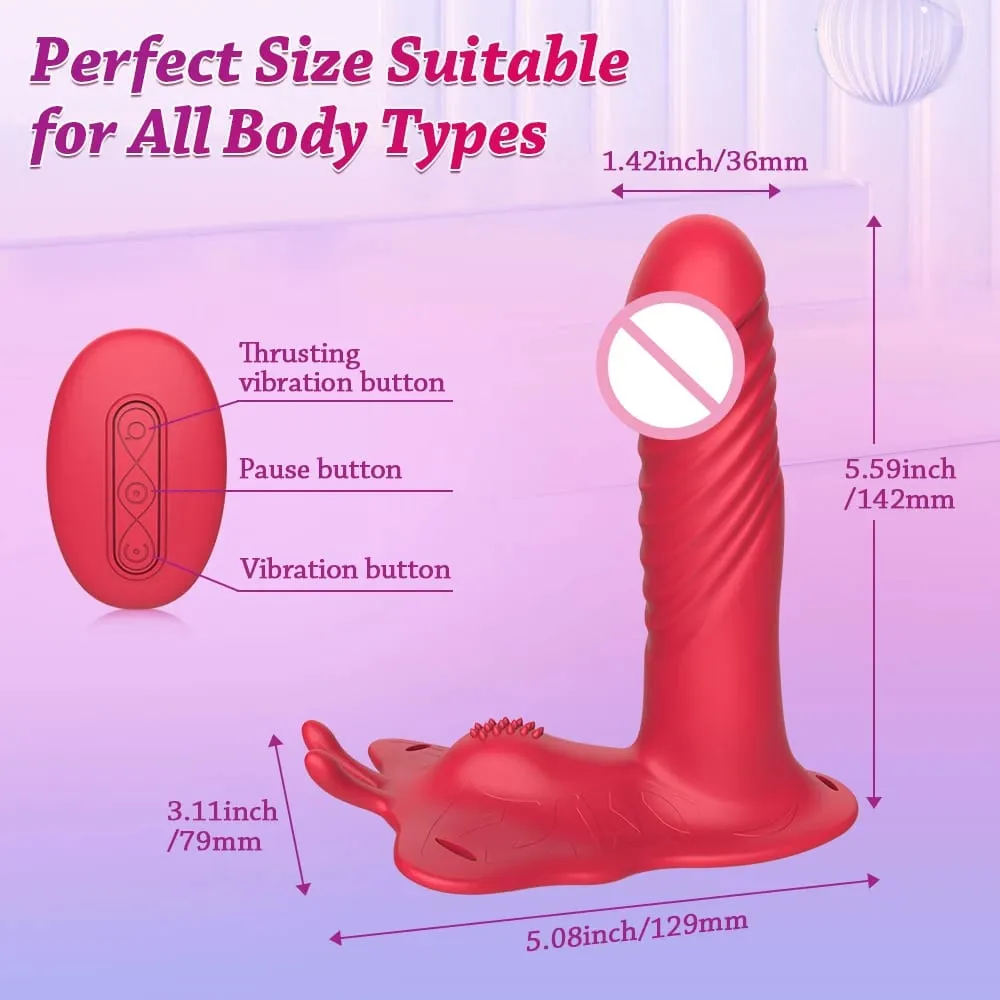 Wireless Remote Wearable Thrusting Vibrator 10 Telescopic Modes Vibrating Dildo Clitoris Stimulator Butt Plug Sex Toy for Women — image 6