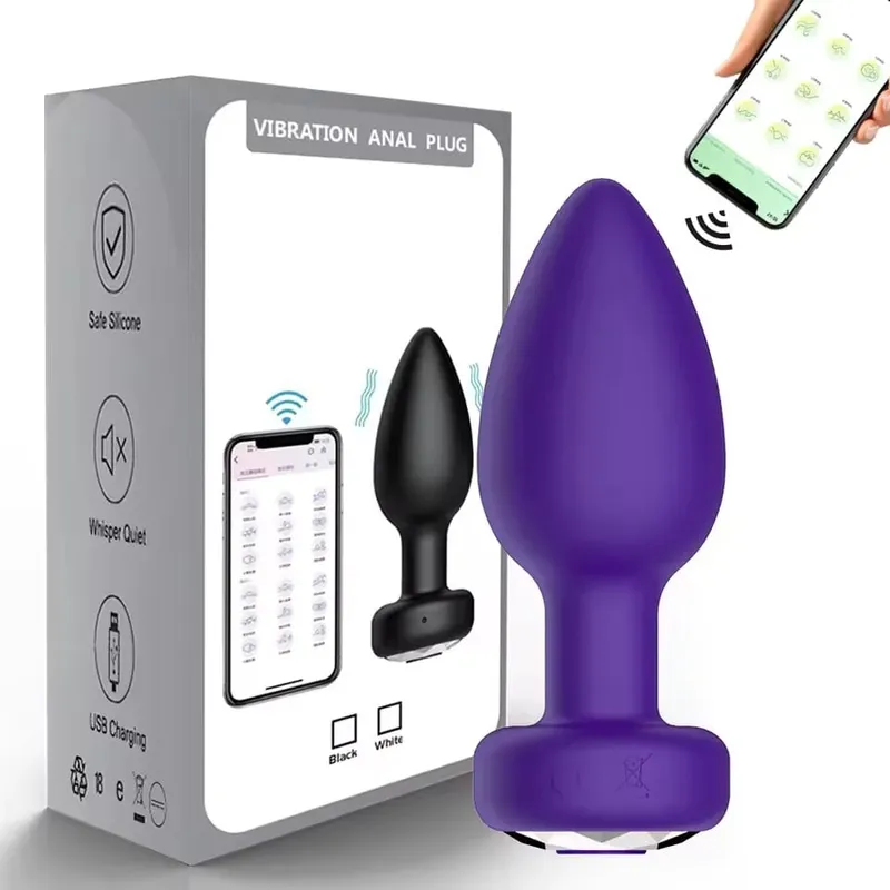 Powerful Anal Plug Vibrator for Men Women Female Vagina Remote Stimulator Prostate Butt Plug Sex Toys for Adult Couples 18+