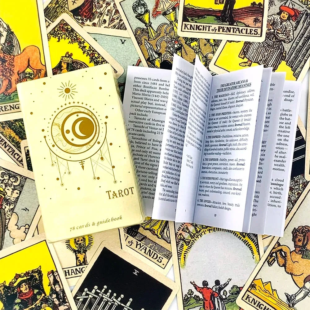 Tarot Cards Board Game Paper Instruction Manual Classic Design For Beginners & Pros Ideal For Divination Meditation & Gifts — image 4