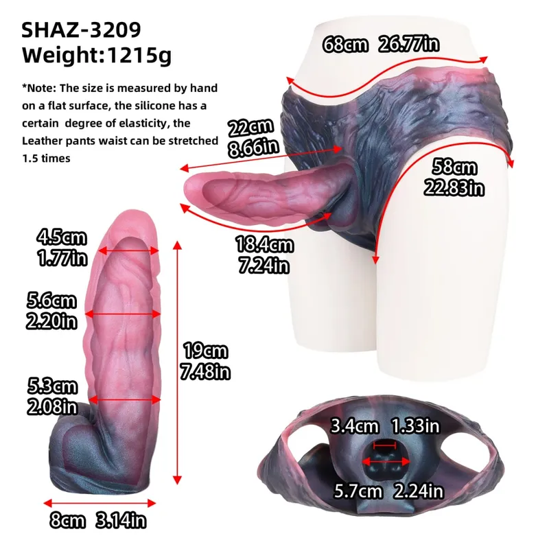 Strap On Long Horse Dildo Sheath Silicone Harness Dildo Panties Wearable Penis Sleeve Adult Sex Toy for Men Reusable Condom — image 20