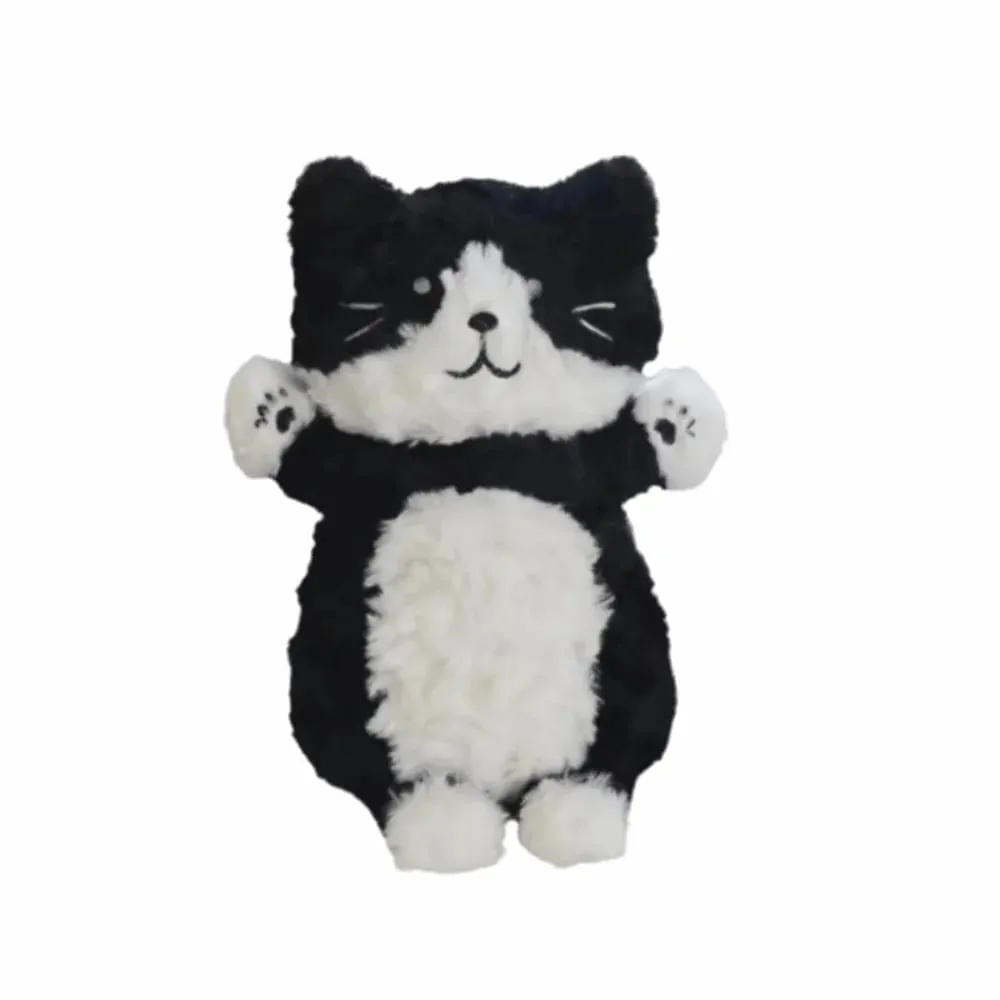 Cute Big Eyes Cat Plush Toy Soft Lifelike Kitten Simulation Black Cat Plush Doll 22cm Lovely Brown Cat Plush Doll Birthday Gift