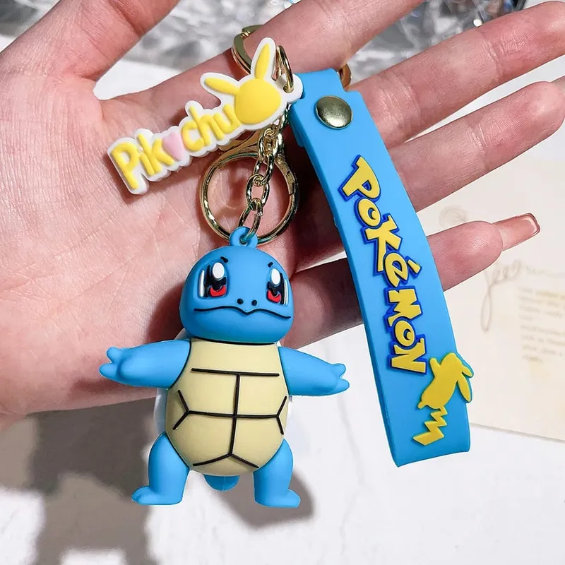 40 Style Wholesale Anime Pokémon Pikachu Eveen Keychain Cartoon Cute Charizard Keyring Student Backpack Car Key Chain Toys Gifts — image 20