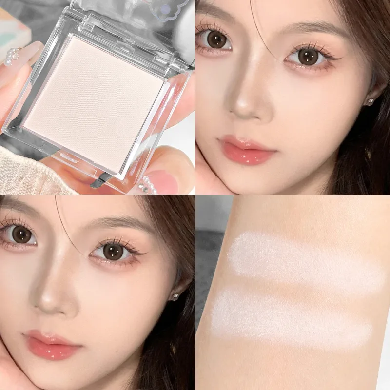 White Eyeshadow Palette Matte Shimmer Highlighter Waterproof Long Lasting Brightening Eye Makeup for Cut Crease — image 9