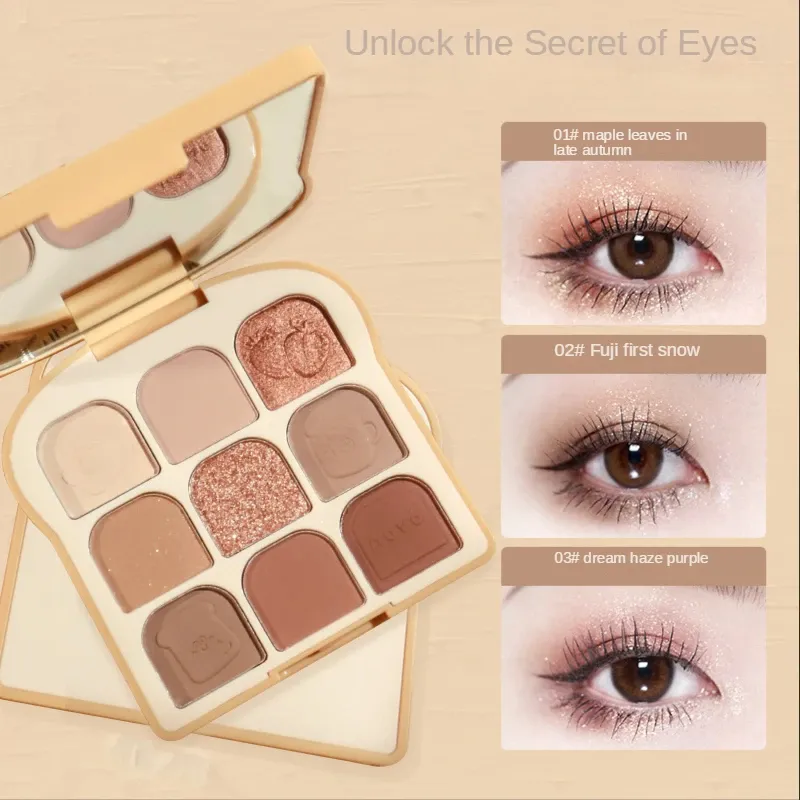 Qingcai Soft Fantasy Toast Eye Shadow Plate Pearl Eye Plate Cute Makeup Palette Women'S Cosmetics Lasting Natural — image 2