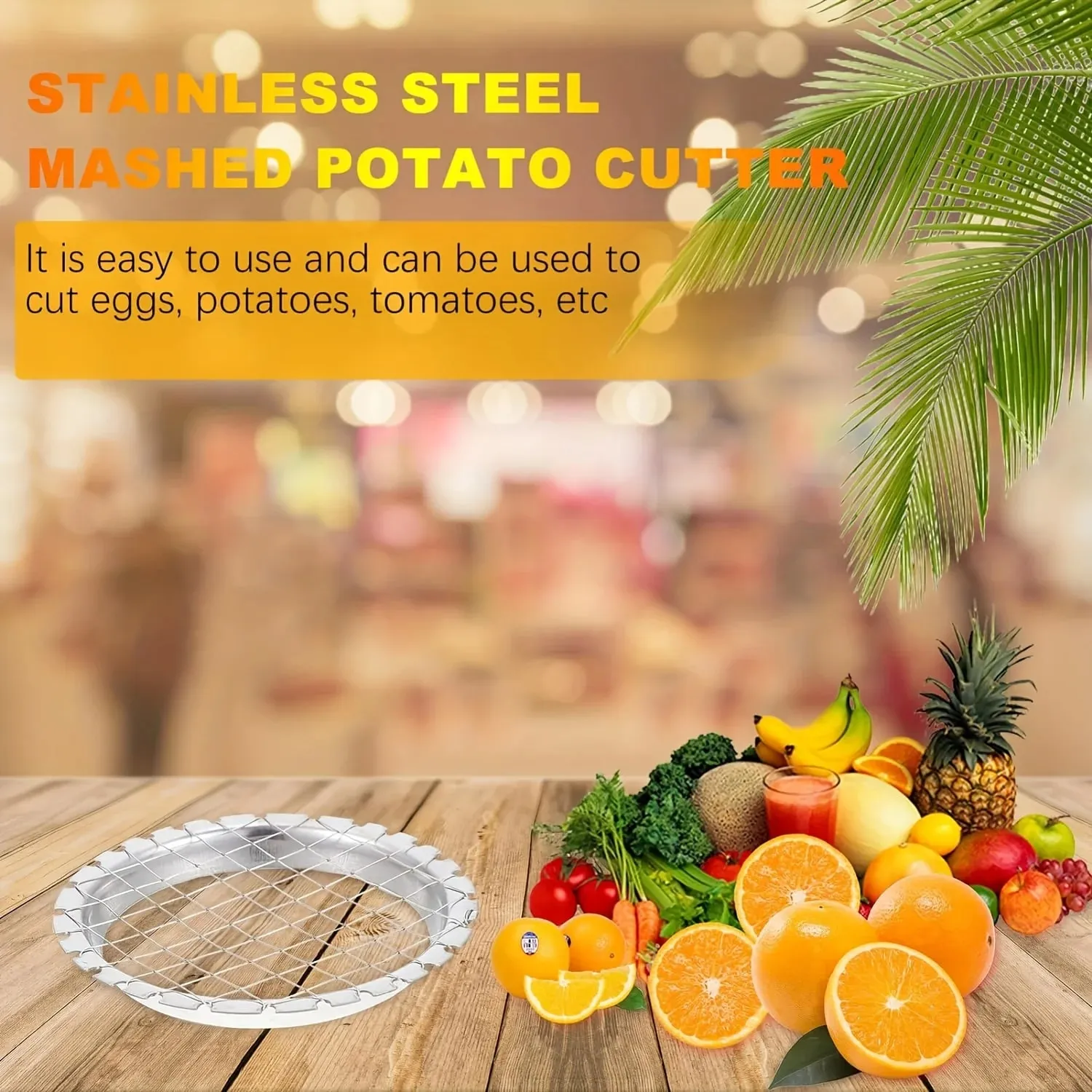 1pc Round Grid Cutter Slicer - Ideal for Eggs Mushrooms & Vegetables Must-Have Kitchen Chopping Device — image 7