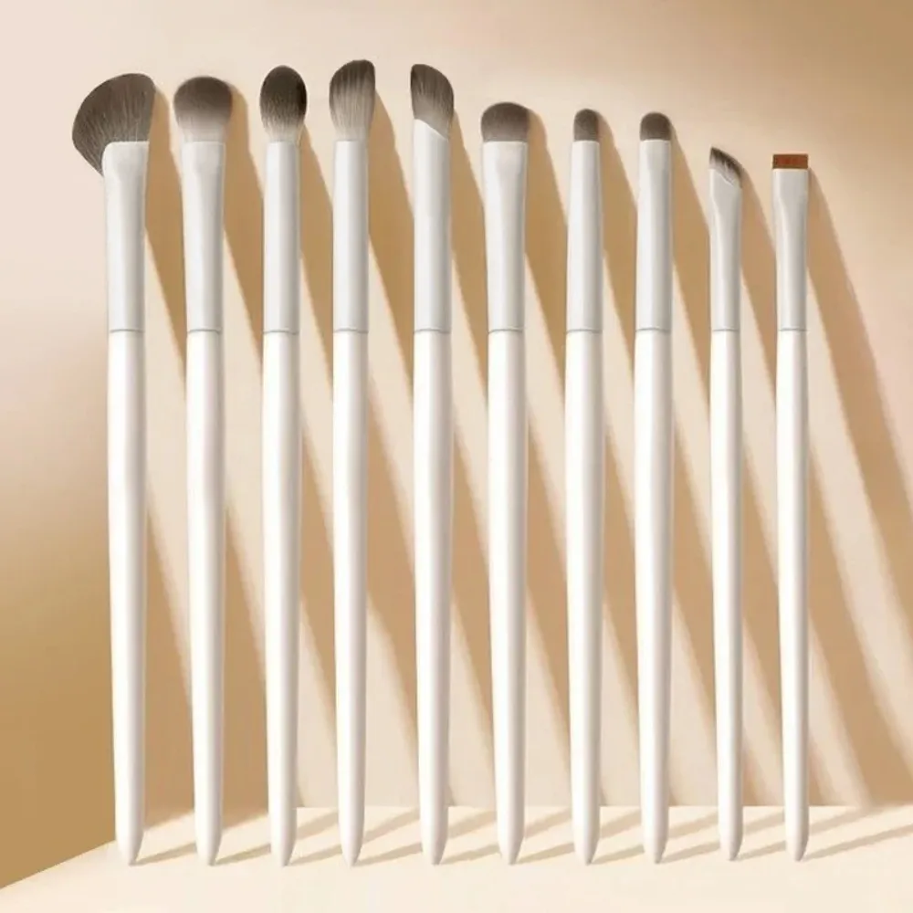 5/6/8/10Pcs Professional Eye Makeup Brushes Set Detail Eyeshadow Brush White Ultra Soft Eyeshadow Eyeliner Beauty Makeup Tools — image 6