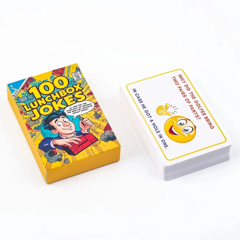 Kids Joke Cards 100pcs - Fun Lunchbox Notes With Puns Riddles Conversation Starters For Family Car Rides Road Trip Board Game — image 3