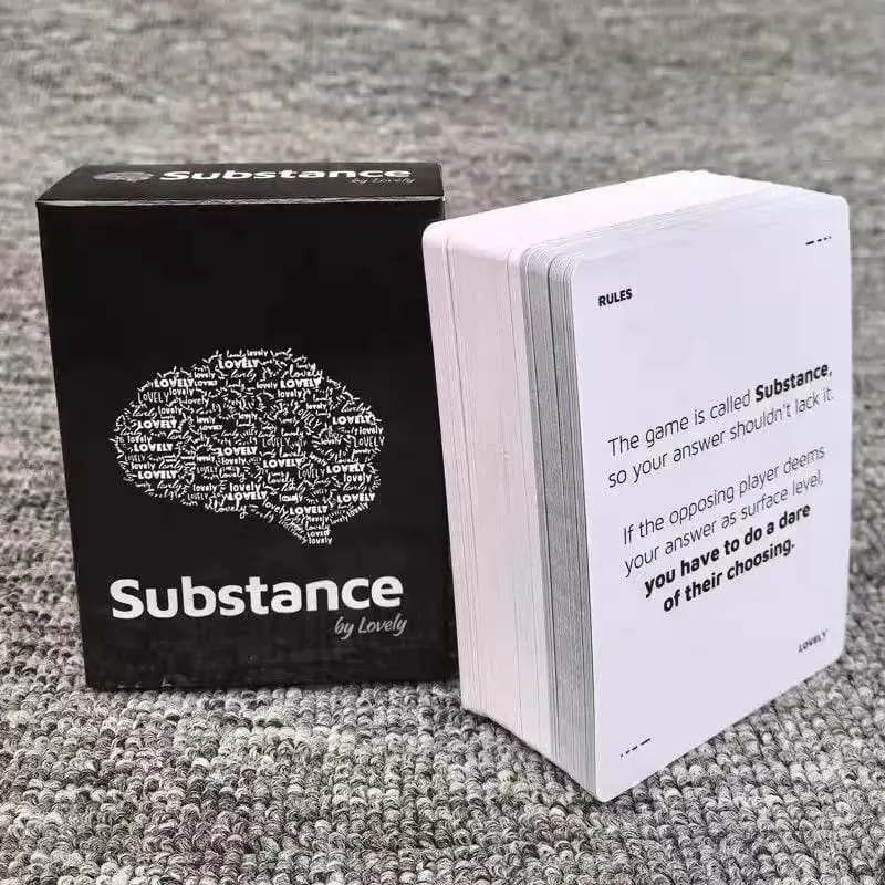 9X6.5cm Substance By Lovely English Edition Cute Deep Conversation Card Game Meaningful Dialogue with 90 Pcs Cards — image 1