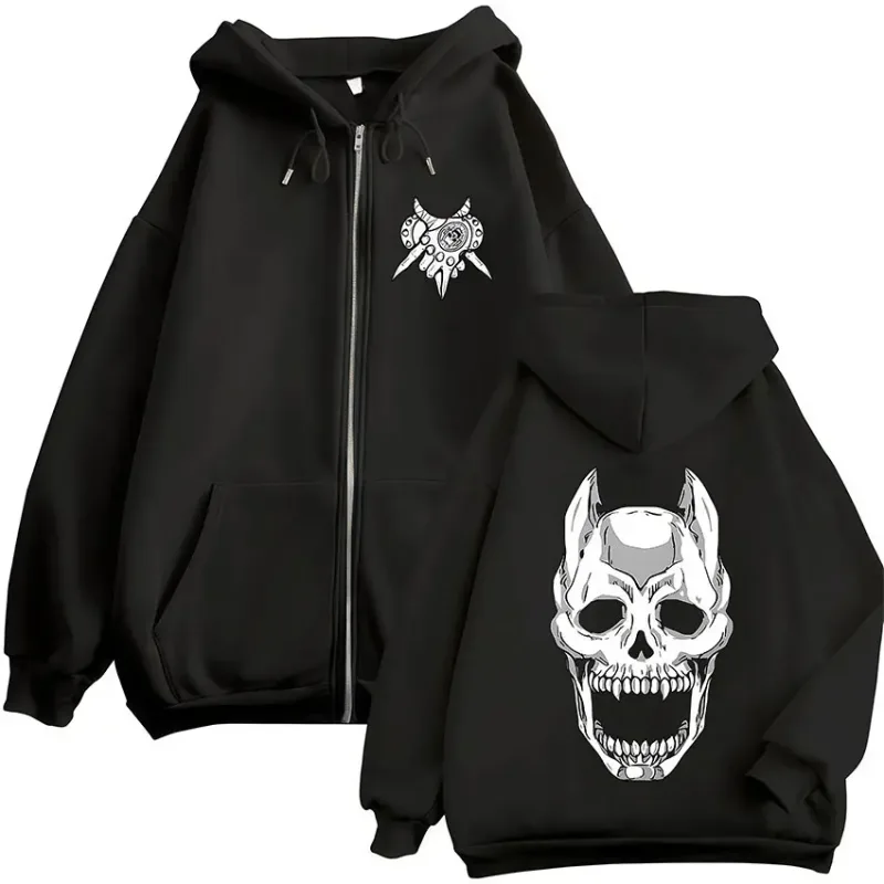 Anime Jojo Bizarre Adventure Kira Yoshikage Killer Queen Zipper Hoodies Men's Clothing Zip Up Hooded Sweatshirts Jackets Coats — image 1